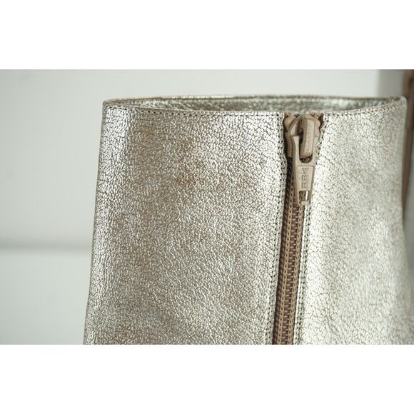 Christian Louboutin Adox Silver Leather Ankle Boots Size 36.5 Red Sole New $945 - Picture 9 of 12